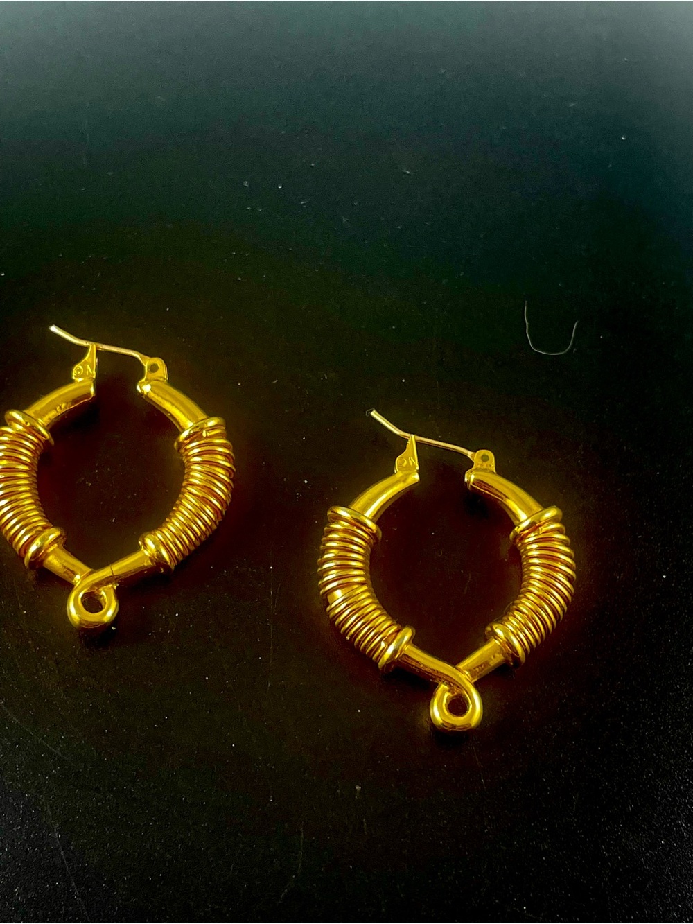Monet Gold Wrapped Hoop Earrings